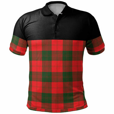Scottish Erskine Modern Clan Tartan Polo Shirt - Horizontal Style Front Side Tartan Plaid