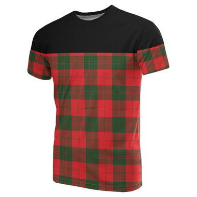 Scottish Erskine Modern Clan Tartan T-Shirt Horizontal Style Front Side Tartan Plaid
