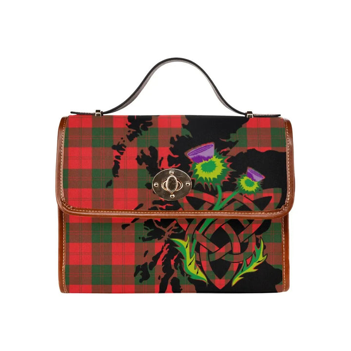 Scottish Erskine Modern Clan Tartan Waterproof Canvas Bag With Thistle Tartan Plaid 2