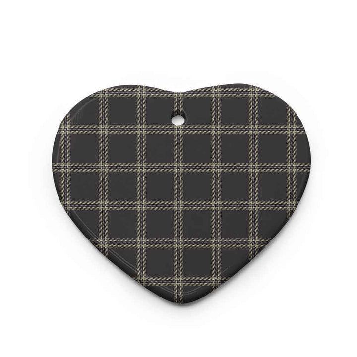 Scottish Eternity Clan Tartan Ceramic Ornament Heart Shape Tartan Plaid