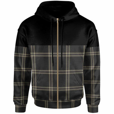 Scottish Eternity Clan Tartan Hoodie - Horizontal Style Zip Tartan Plaid
