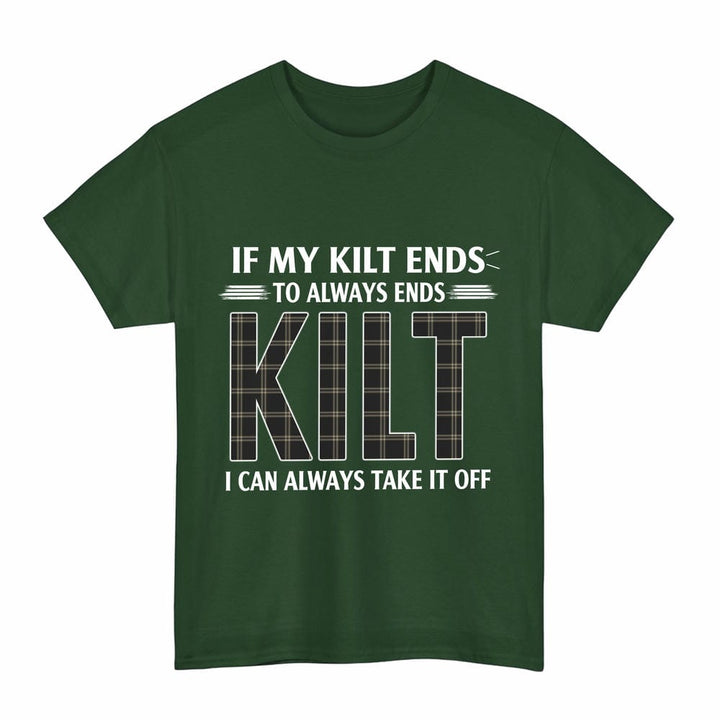 Scottish Eternity Clan Tartan Kilt Pride T-Shirt Tartan Plaid Forest Green Color