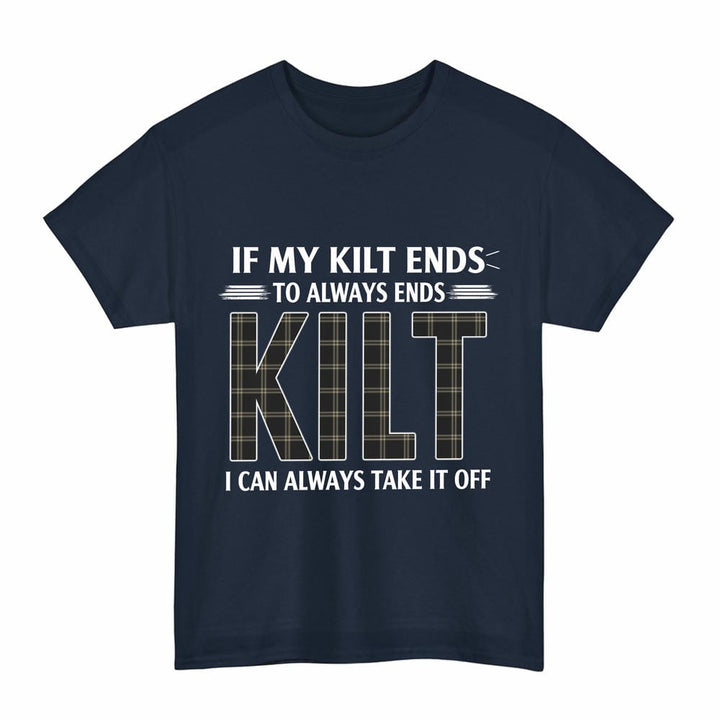 Scottish Eternity Clan Tartan Kilt Pride T-Shirt Tartan Plaid Navy Color