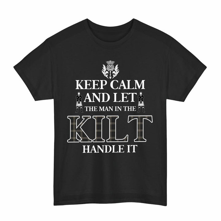 Scottish Eternity Clan Tartan T-Shirt - Keep Calm Tartan Plaid Black Color