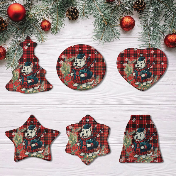 Scottish Ettrick District Clan Tartan Ceramic Ornament Cute Scottish Terrier Dog All Style Tartan Plaid