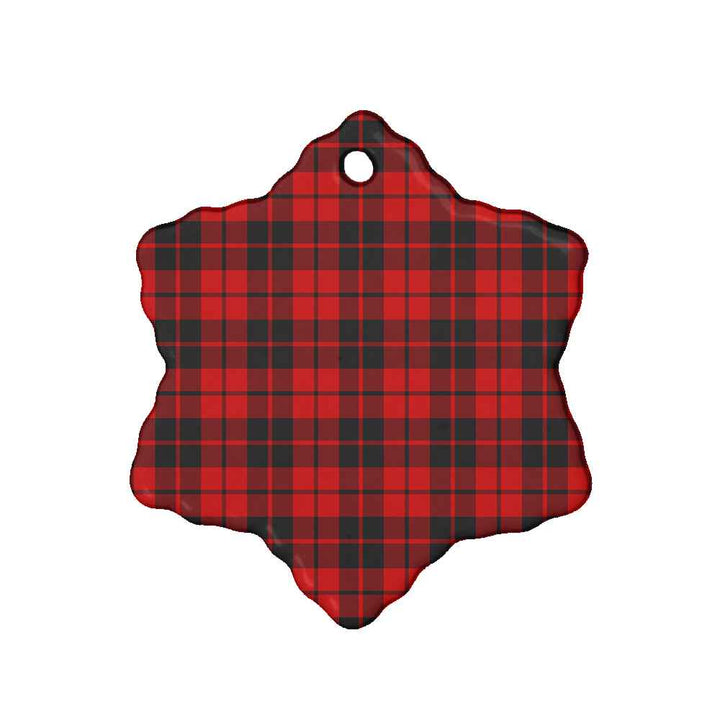 Scottish Ettrick District Clan Tartan Ceramic Ornament Snow Flake Shape Tartan Plaid
