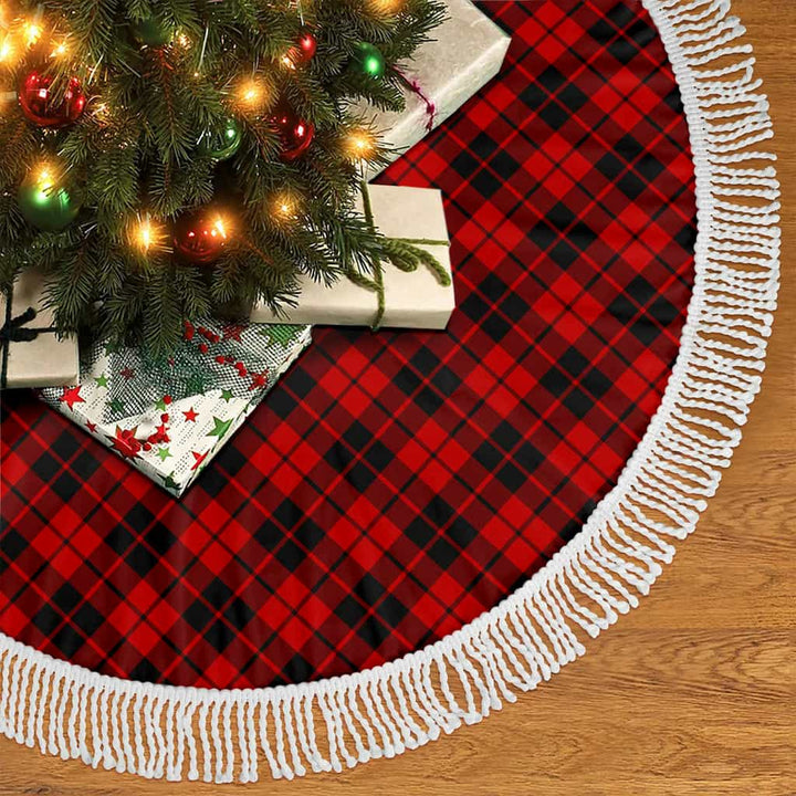Scottish Ettrick District Clan Tartan Christmas Tree Skirt Tassels 2 Tartan Plaid