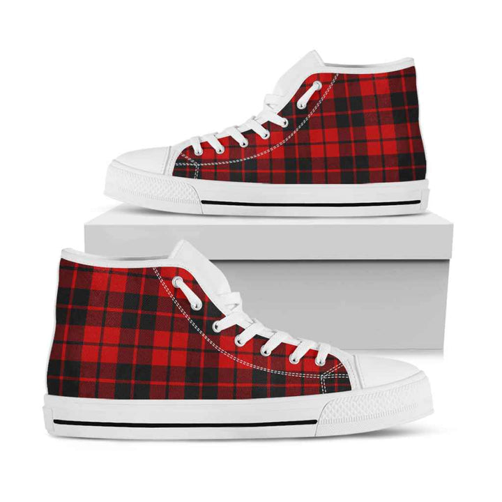 Scottish Ettrick District Clan Tartan High Top Shoes White Sole Tartan Plaid