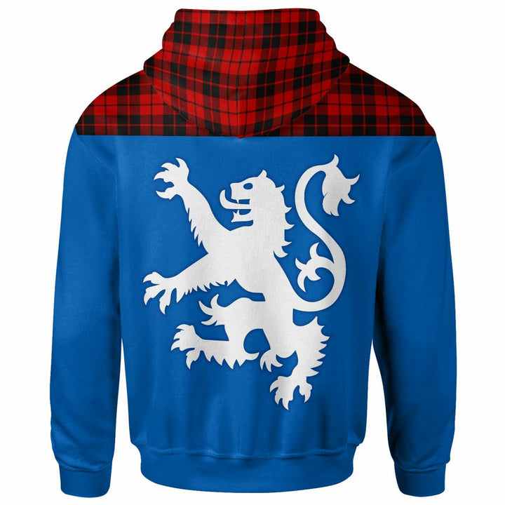 Scottish Ettrick District Clan Tartan Hoodie - Lion Rampant of Scotland With Flag back Side Tartan Plaid