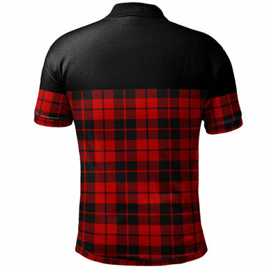 Scottish Ettrick District Clan Tartan Polo Shirt - Horizontal Style Back Side Tartan Plaid