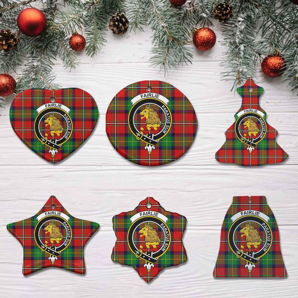 Scottish Fairlie Clan Crest Tartan Ceramic Ornament All Tartan Plaid