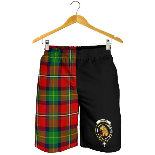 Scottish Fairlie Clan Crest Tartan Half of Me Men's Shorts