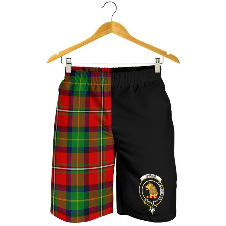 Scottish Fairlie Clan Crest Tartan Half of Me Men's Shorts