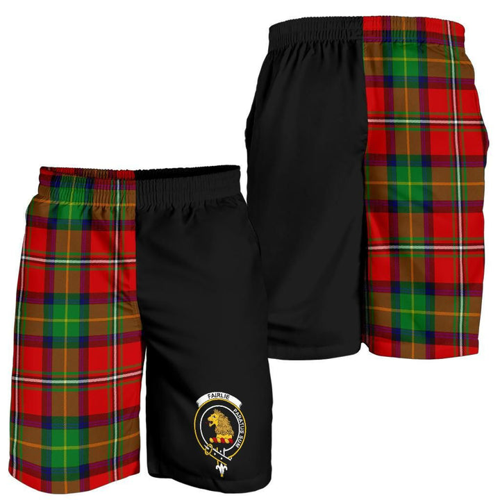 Scottish Fairlie Clan Crest Tartan Half of Me Men's Shorts
