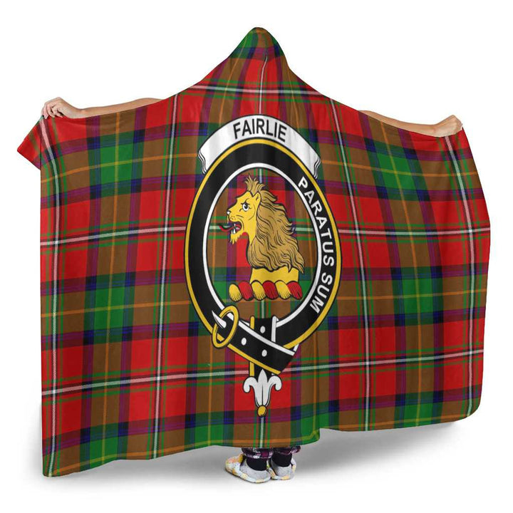 Scottish Fairlie Clan Crest Tartan Hooded Blanket Tartan Plaid 2
