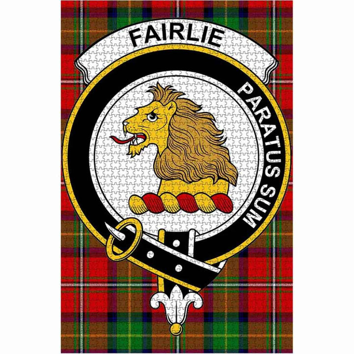 Scottish Fairlie Clan Crest Tartan Jigsaw Puzzle 1