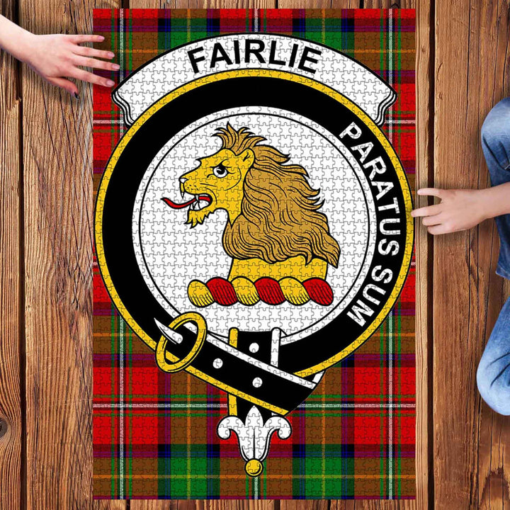 Scottish Fairlie Clan Crest Tartan Jigsaw Puzzle 3