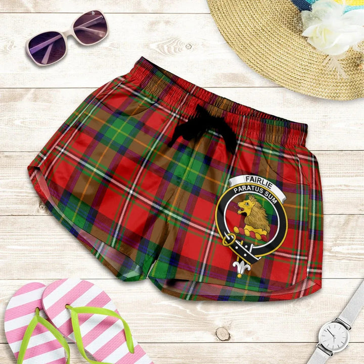 Scottish Fairlie Modern Clan Crest Tartan Women Shorts