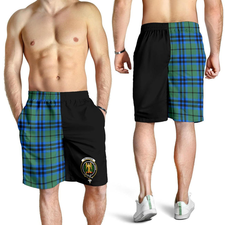 Scottish Falconer Clan Crest Tartan Half of Me Men's Shorts