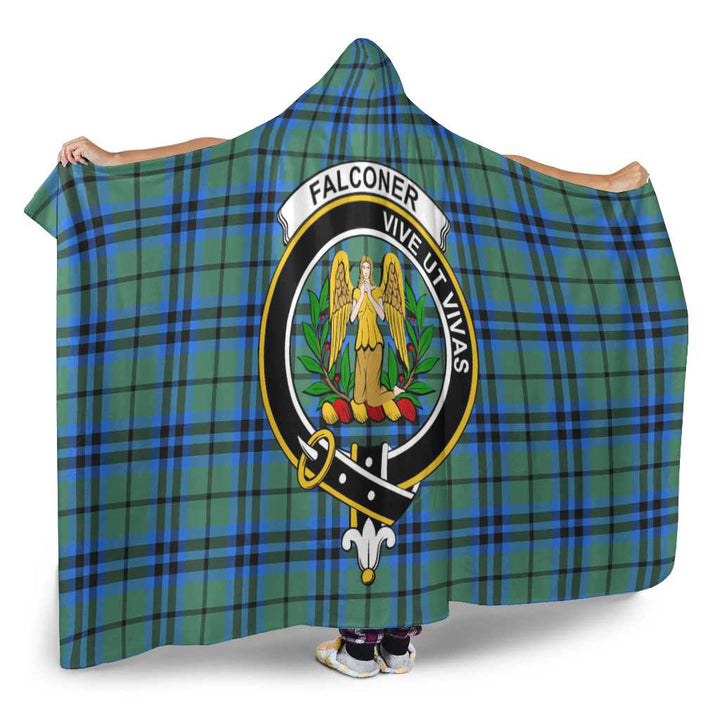 Scottish Falconer Clan Crest Tartan Hooded Blanket Tartan Plaid 2