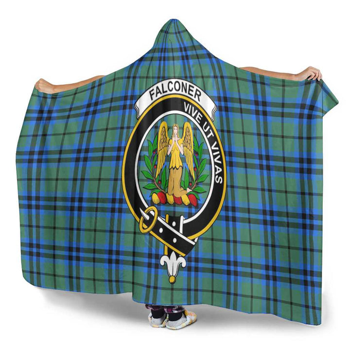 Scottish Falconer Clan Crest Tartan Hooded Blanket Tartan Plaid 3
