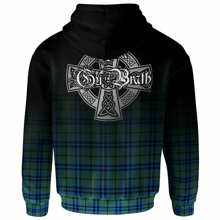 Scottish Falconer Clan Crest Tartan Hoodie - Alba Gu Brath Family Crest Celtic Inspired Back Side Tartan Plaid