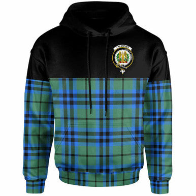 Scottish Falconer Clan Crest Tartan Hoodie - Horizontal Style Front Side Tartan Plaid