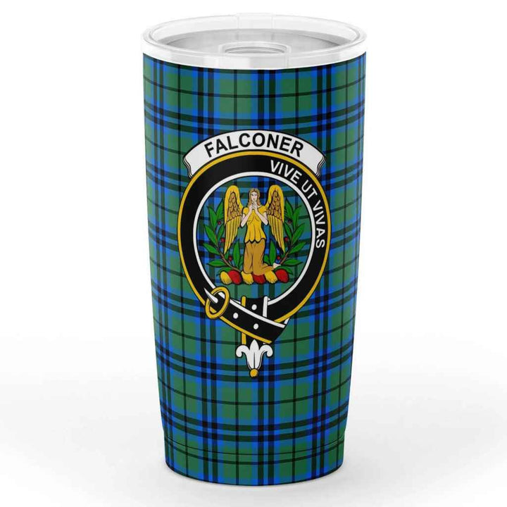Scottish Falconer Clan Crest Tartan Insulated Tumbler Tartan Plaid 1