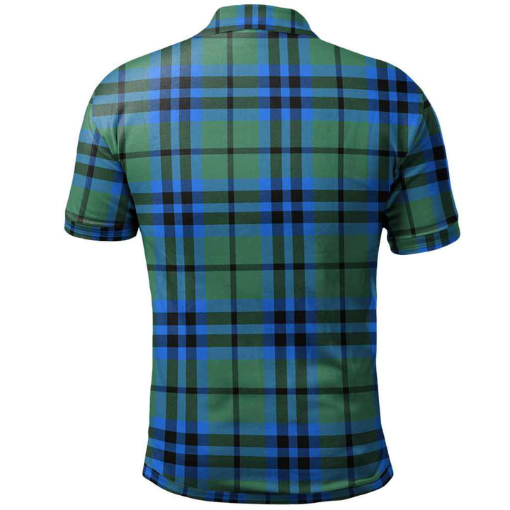 Scottish Falconer Clan Crest Tartan Polo Shirt Back Side Tartan Plaid