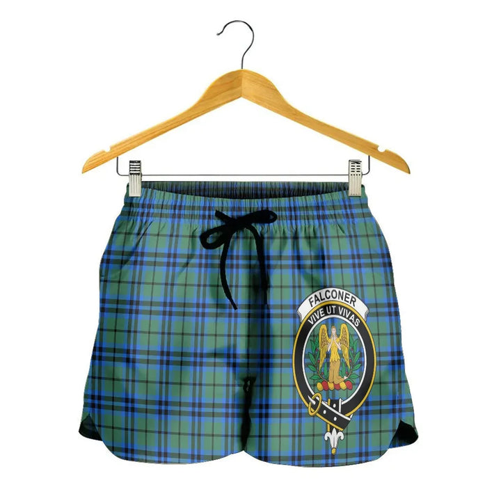 Scottish Falconer Clan Crest Tartan Women Shorts