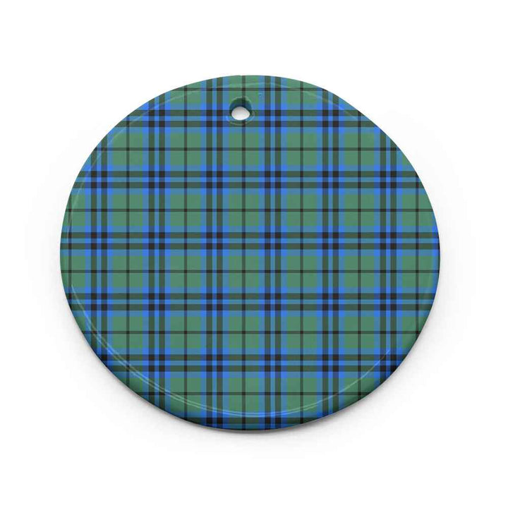 Scottish Falconer Clan Tartan Ceramic Ornament Circle Shape Tartan Plaid