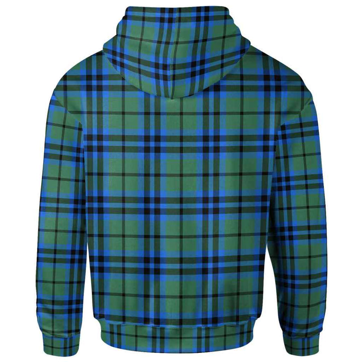 Scottish Falconer Clan Tartan Hoodie Back Side Tartan Plaid