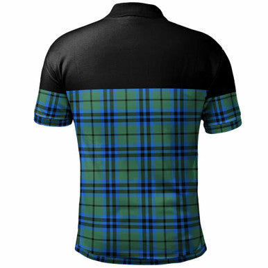 Scottish Falconer Clan Tartan Polo Shirt - Horizontal Style Back Side Tartan Plaid