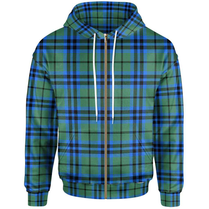 Scottish Falconer Clan Tartan Hoodie Zip Tartan Plaid