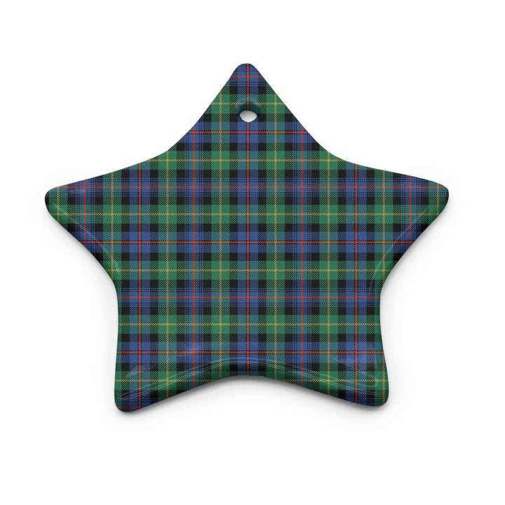 Scottish Farquharson Ancient Clan Tartan Ceramic Ornament Star Shape Tartan Plaid