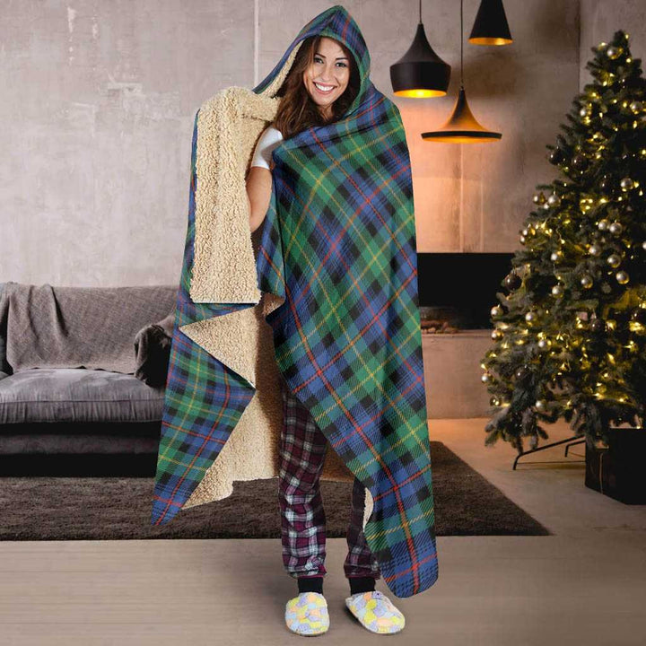 Scottish Farquharson Ancient Clan Tartan Hooded Blanket Tartan Plaid 6