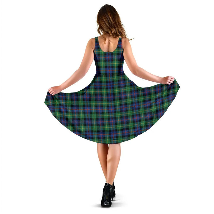Scottish Farquharson Ancient Clan Tartan Women Midi Dress