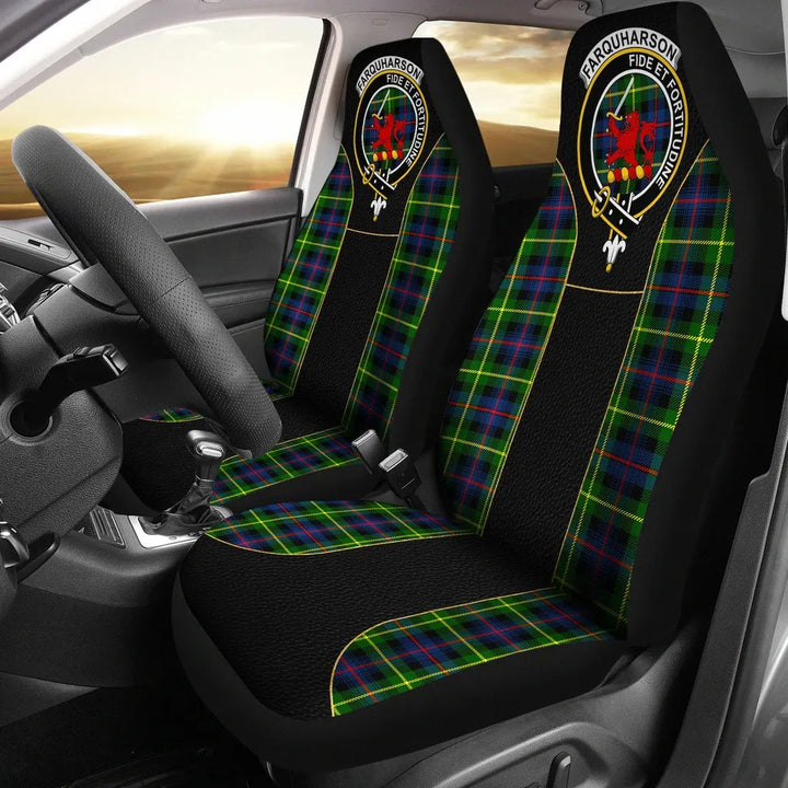 Scottish Farquharson Clan Crest Tartan Car Seat Covers - Special Style 1