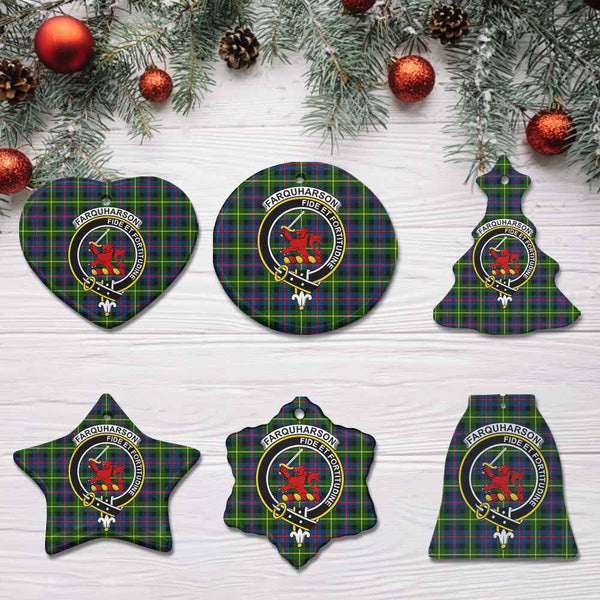 Scottish Farquharson Clan Crest Tartan Ceramic Ornament All Tartan Plaid