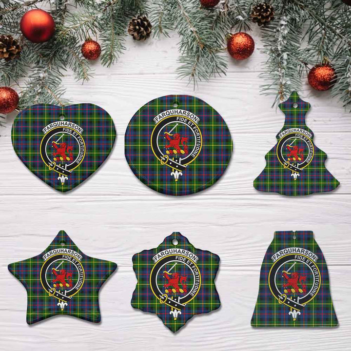 Scottish Farquharson Clan Crest Tartan Ceramic Ornament All Tartan Plaid