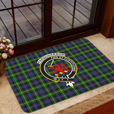 Scottish Farquharson Clan Crest Tartan Door Mat Tartan Plaid 1