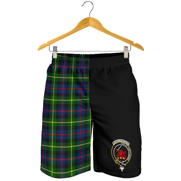 Scottish Farquharson Clan Crest Tartan Half of Me Men's Shorts