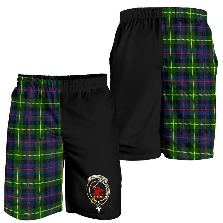 Scottish Farquharson Clan Crest Tartan Half of Me Men's Shorts