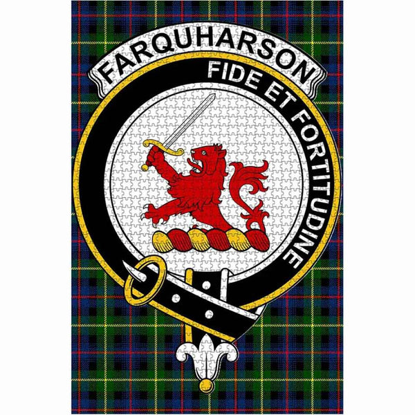 Scottish Farquharson Clan Crest Tartan Jigsaw Puzzle 1