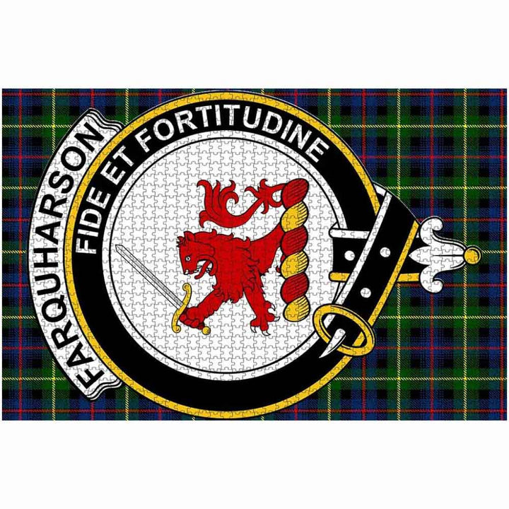 Scottish Farquharson Clan Crest Tartan Jigsaw Puzzle 2