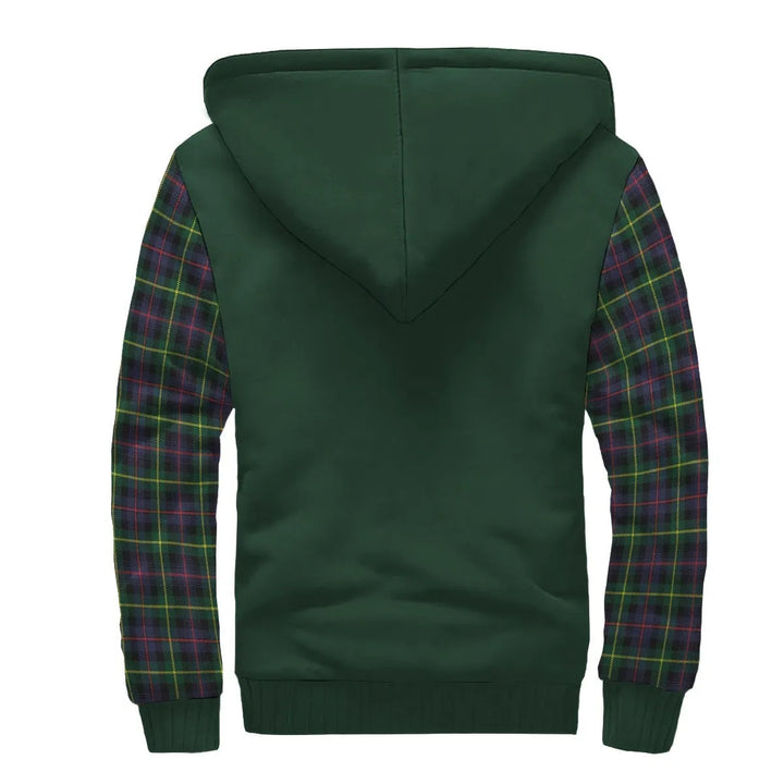 Scottish Farquharson Clan Crest Tartan Plaid Sleeve Sherpa Hoodie