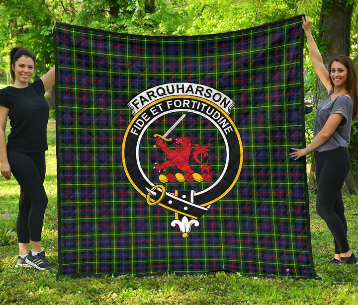 Scottish Farquharson Modern Clan Crest Tartan Quilt Tartan Plaid 1
