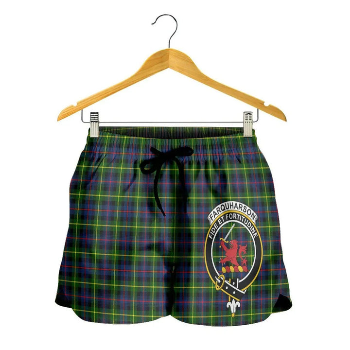 Scottish Farquharson Modern Clan Crest Tartan Women Shorts