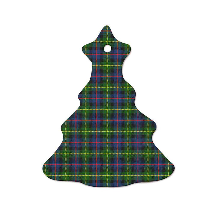 Scottish Farquharson Modern Clan Tartan Ceramic Ornament  Tree Shape Tartan Plaid