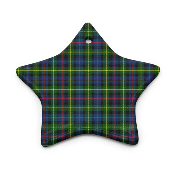 Scottish Farquharson Modern Clan Tartan Ceramic Ornament Star Shape Tartan Plaid